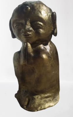 ESCULTURA MISTA-ESFEROVITE,RESINA,FIBRA,BARRO- BUDA 60X35X35 2019  - 500 Euros