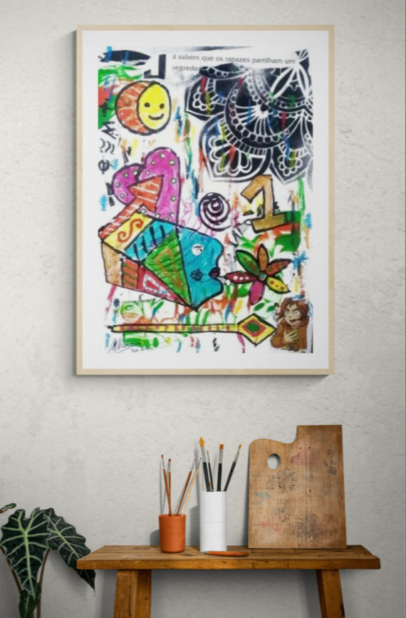 MISTA ( ACRILICO,  SPRAY, PAPEL, PASTEL,PLASTICO) - 17,5x25cm- SEGREDO 2024  - 50 Euros  
