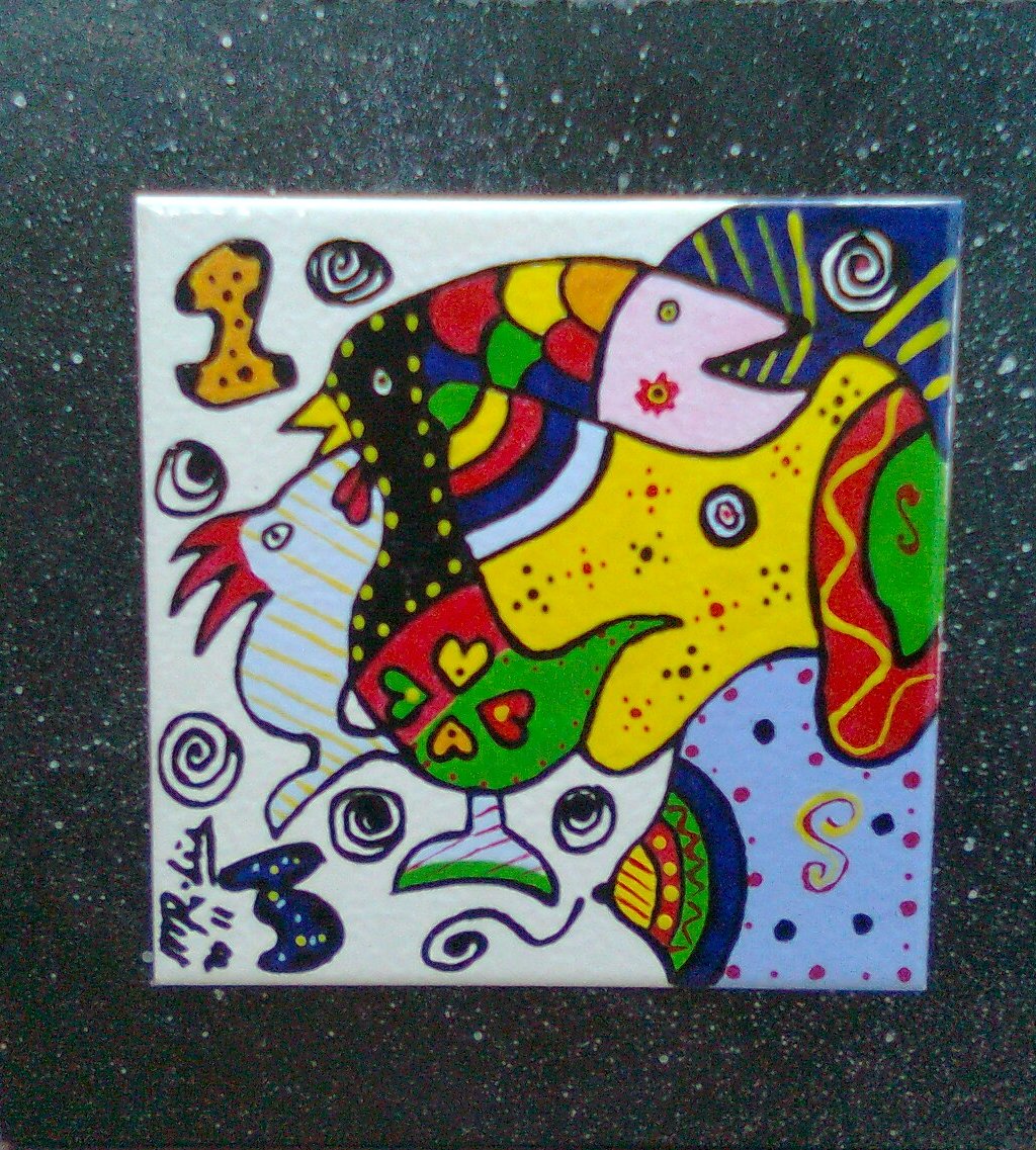 MISTA (AZULEJO, MADEIRA)  22X21cm- PORTUGAL - 125 Euros