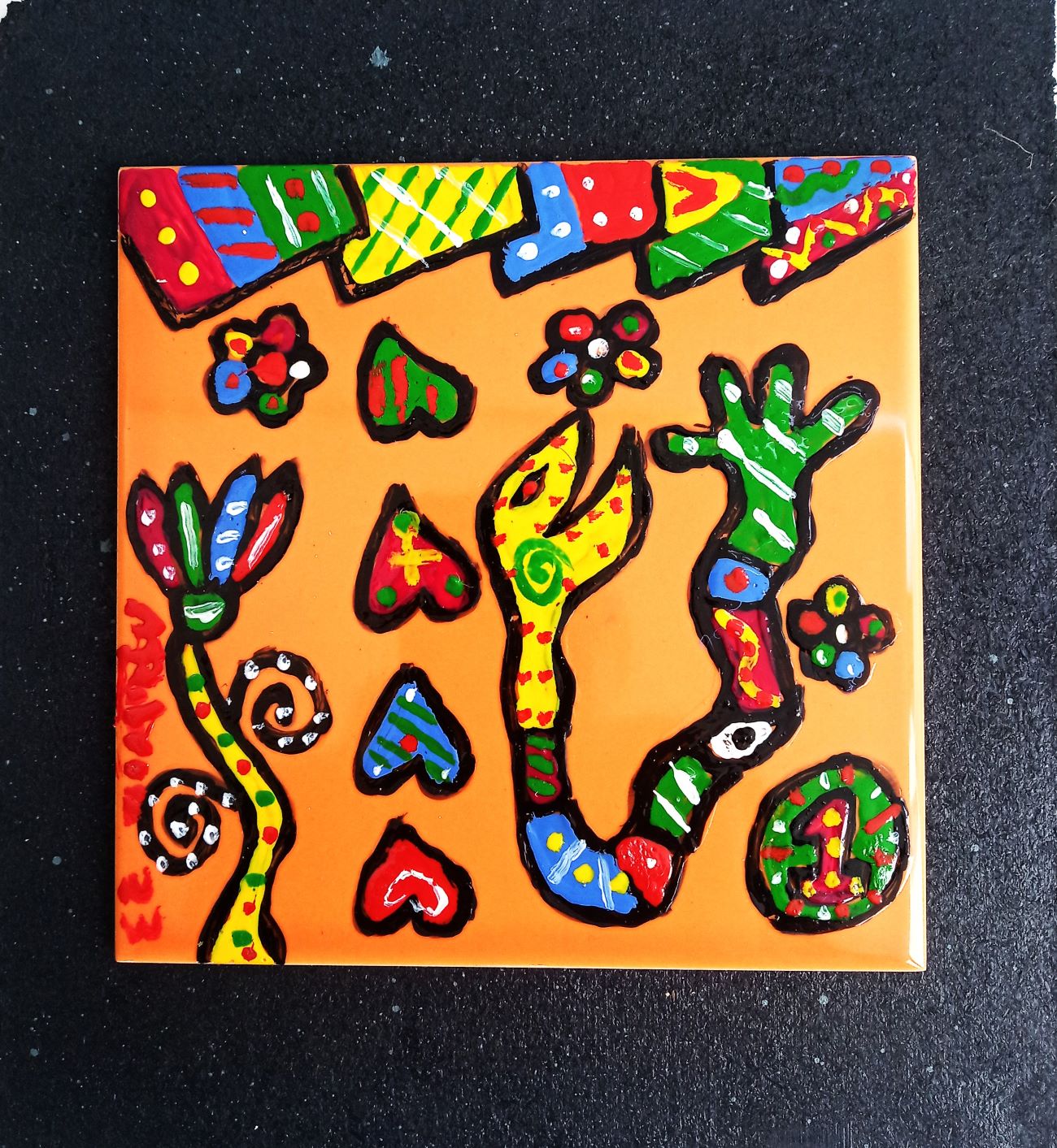 MISTA (AZULEJO, MADEIRA) 23x20cm- PARAISO DO AMOR 2023 - 125 Euros 