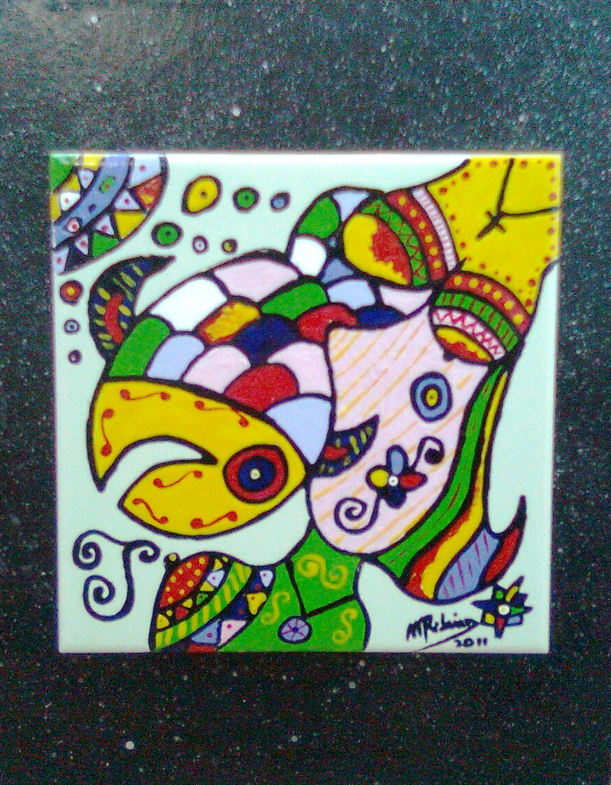 MISTA (AZULEJO, MADEIRA) 24X19cm- I LIKE - 125 Euros