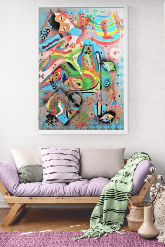 TELA ACRILICA MISTA 116X89cm-MAIOR IDADE OU PESSOA 2008 - 600 Euros