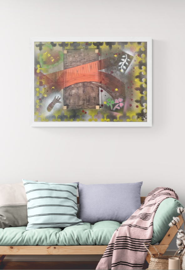 TELA ACRILICA MISTA 60X50- AMAR AS ORIGENS 2020 - 300 Euros