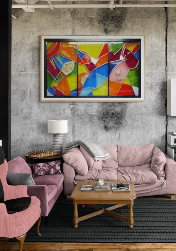 VITRAL -MY QUEEN ELISABETE 108X66 cm - 400 euros